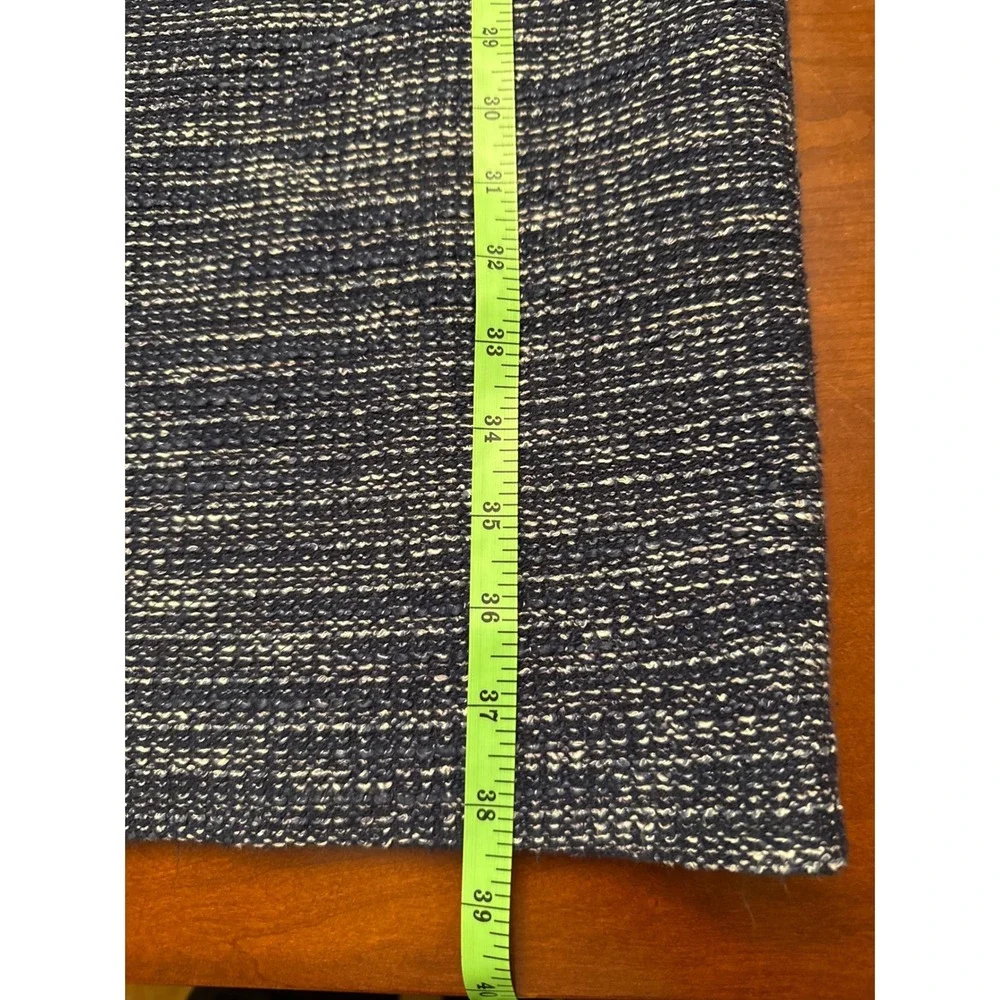 Banana Republic sheath dress 8 navy tweed lined sleeveless Italian cotton blend - Picture 13 of 16